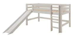 Infanskids Halbhohes Bett teilbar inkl. Leiter und Rutsche weiß 90 x 200 cm 303-30