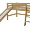 Infanskids Halbhohes Bett teilbar inkl. Schrägleiter und Rutsche gelaugt 90 x 200 309-2