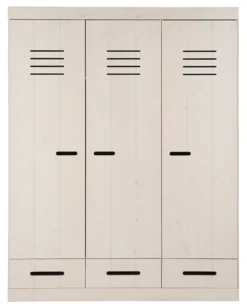 Infanskids Kleiderschrank 3-türig kiefer/weiß
