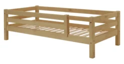 Infanskids mittelhohes Bett mit gerader Leiter gelaugt 200x90cm 307-20