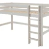 Infanskids mittelhohes Bett mit gerader Leiter weiß 200x90cm 307-30