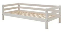 Infanskids mittelhohes Bett mit gerader Leiter weiß 200x90cm 307-30