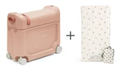 JetKids™ by Stokke® BedBox Kinderkoffer Coral Pink mit CloudSleeper™ Mickey Celebration