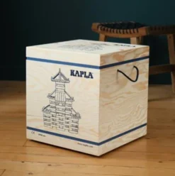 KAPLA 1000er Kiste Set mit 1000 Holz-Bausteinen & fahrbarer Aufbewahrungsbox