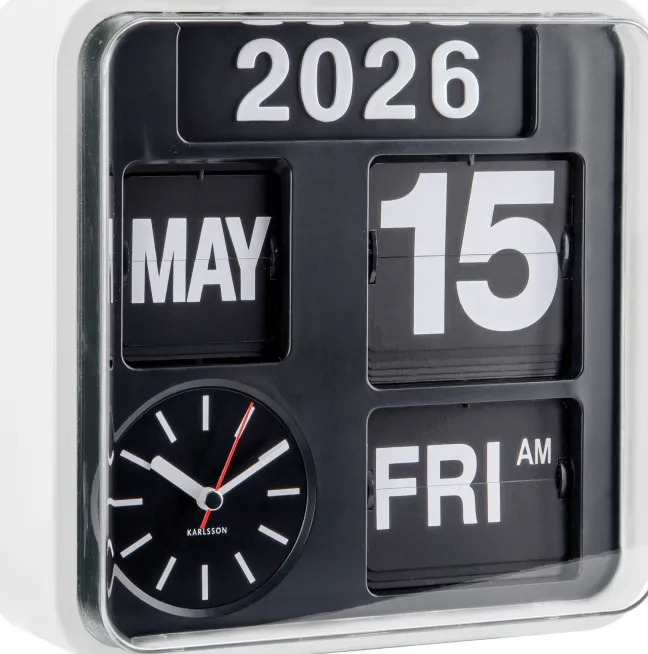 Karlsson Wanduhr Mini Flip White