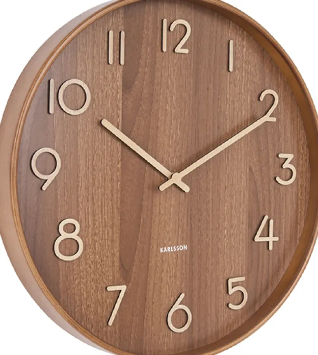 Karlsson Wanduhr Pure Large Dark wood