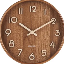 Karlsson Wanduhr Pure Small Dark wood