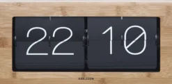 Karlsson Wand- und Tischuhr Flip XL Bamboo