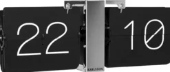 Karlsson Wand- und Tischuhr No Case Black- Standfuß Silber