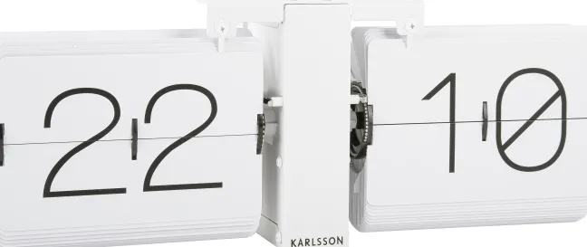 Karlsson Wand- und Tischuhr No Case White- Standfuß Weiß