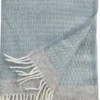 Klippan Lammwolldecke Bio Harald 200x130cm blau/grau