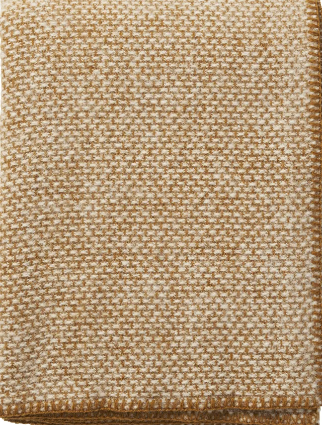 Klippan Lammwolldecke Domino 180x130cm creme/karamel