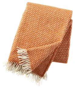 Klippan Lammwolldecke Knut 200x130cm orange