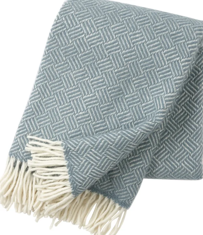 Klippan Lammwolldecke Samba 200x130cm Blei grau