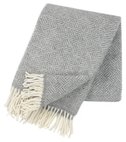 Klippan Lammwolldecke Samba 200x130cm grau