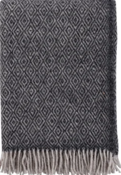 Klippan Lammwolldecke Stella 200x130cm grau