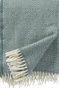 Klippan Lammwolldecke Stella 200x130cm grün