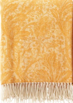 Klippan Wolldecke Cashmere/Merinowolle Arcadia 130x180 Senf