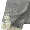 Klippan Wolldecke Merino/Lammwolle Pulse 200x130cm grau