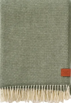 Klippan Wolldecke Merinowolle Hugo 130x200 Dusty green