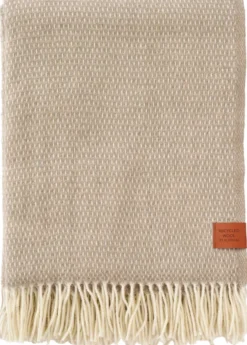 Klippan Wolldecke Merinowolle Hugo 130x200 Taupe