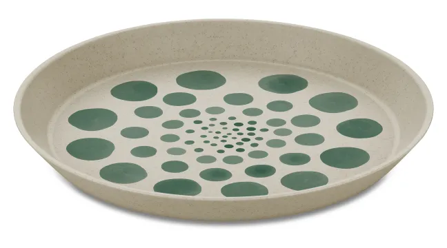 Koziol Kleiner Teller 205mm CONNECT PLATE 205mm MONSTERA DOTS nature desert sand 4er-Set
