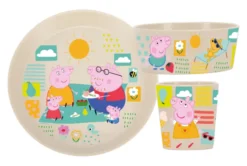 Koziol Kleiner Teller + Schale + Becher CONNECT PEPPA PIG organic sand paw patrol