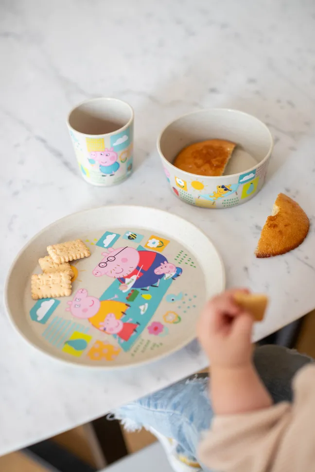 Koziol Kleiner Teller + Schale + Becher CONNECT PEPPA PIG organic sand paw patrol