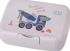 Koziol Lunchbox mit Trennschale CANDY L TRUCKS organic grey trucks