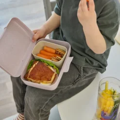 Koziol Lunchbox mit Trennschale CANDY L TRUCKS organic grey trucks