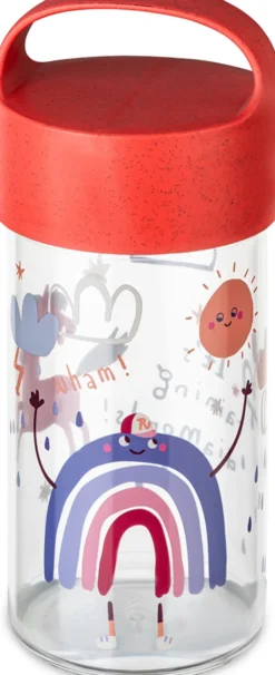 Koziol Snackpot / Trinkflasche 500ml BUDDY SNACK 0,5 DREAMS organic red dreams