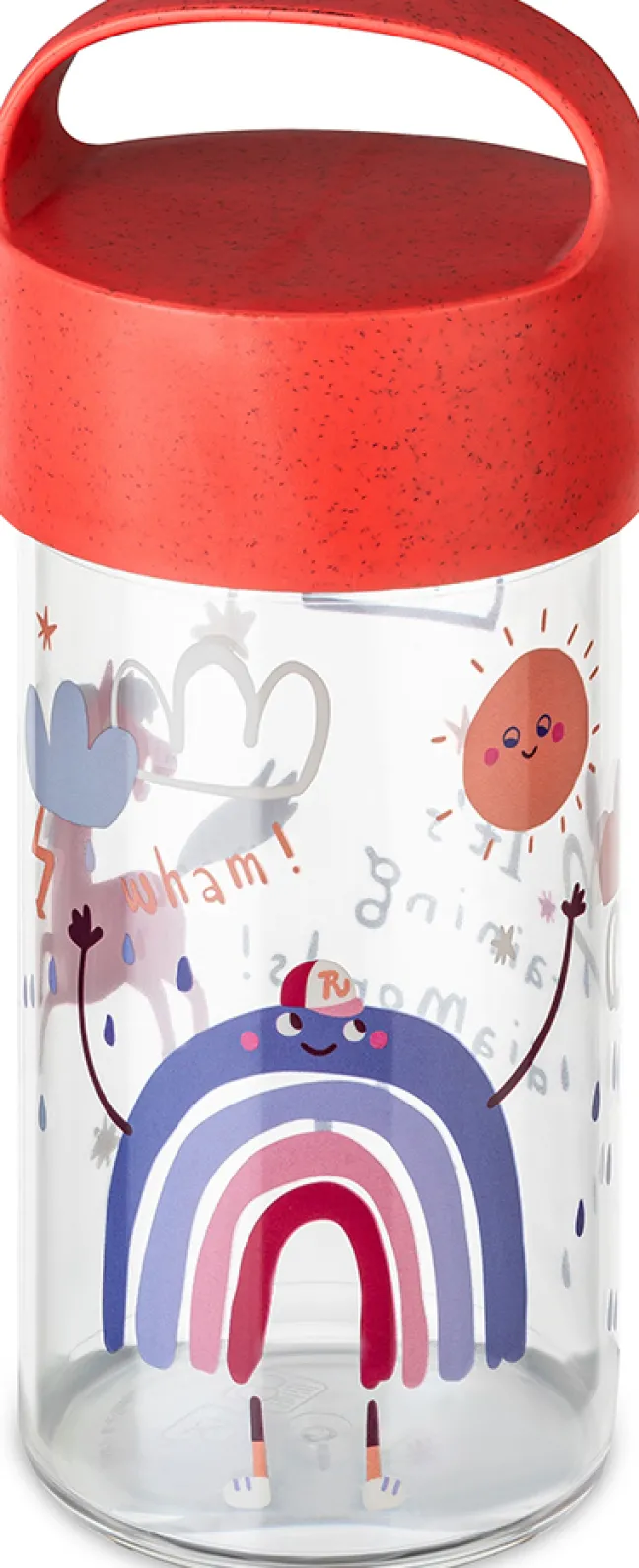 Koziol Snackpot / Trinkflasche 500ml BUDDY SNACK 0,5 DREAMS organic red dreams