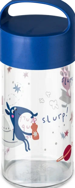 Koziol Snackpot / Trinkflasche 500ml BUDDY SNACK 0,5 SPACE organic blue space