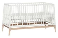 Leander Babybett Luna 70x140cm Weiß/Eiche 720140-03