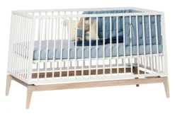 Leander Babybett Luna 70x140cm Weiß/Eiche 720140-03