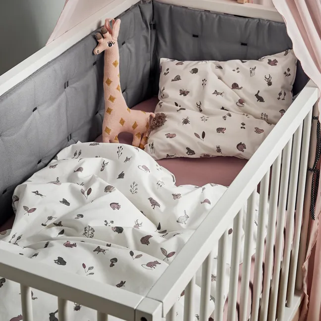 Leander Babybett Luna 70x140cm Weiß/Eiche 720140-03