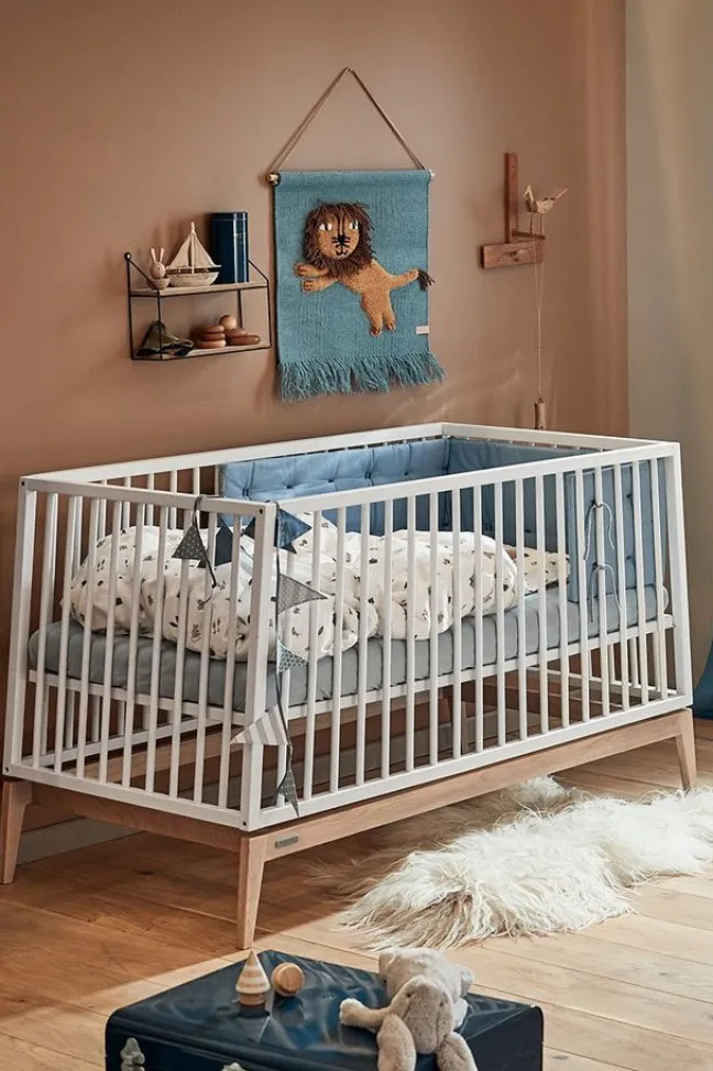 Leander Babybett Luna 70x140cm Weiß/Eiche 720140-03
