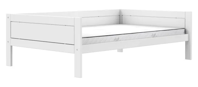 Lifetime Basisbett 120x200cm mit Premium Rollboden und Bettkasten groß weiß lackiert