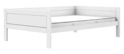 Lifetime Basisbett 120x200cm mit Premium Rollboden und 2 Bettkästen weiß lackiert