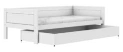 Lifetime Basisbett 90x200cm mit Rollboden und Bettkasten weiß lackiert