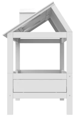 Lifetime Beachhouse Hausbett 90x200cm mit Premium Rollboden weiß lackiert