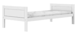 Lifetime Bett 90x200cm mit Rollboden weiß lackiert
