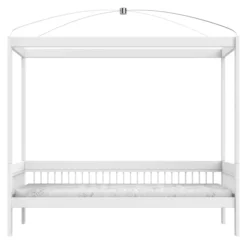 Lifetime Breeze Himmelbett 90x200cm mit Rollboden weiß lackiert