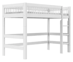 Lifetime Breeze Hochbett 152cm 90x200cm mit Rollboden weiß lackiert