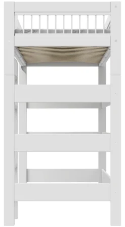 Lifetime Breeze Hochbett 90x200cm Höhe: 195cm mit Rollboden weiß lackiert