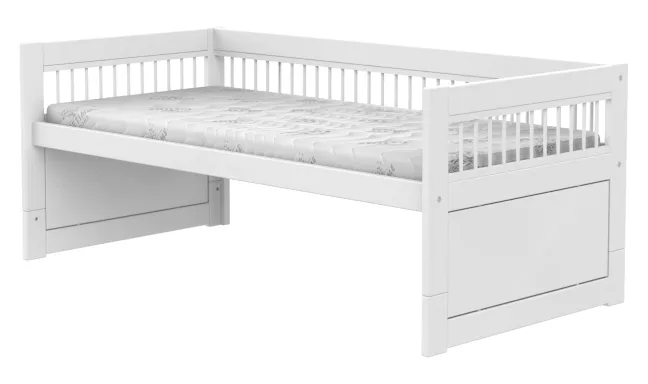 Lifetime Breeze Kojenbett 90x200cm mit Rollboden weiß lackiert