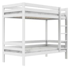 Lifetime Elements Etagenbett 90x200cm mit Rollboden weiß lackiert