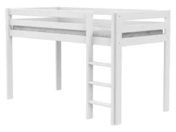 Lifetime Elements halbhohes Bett 90x200cm mit Rollboden weiß