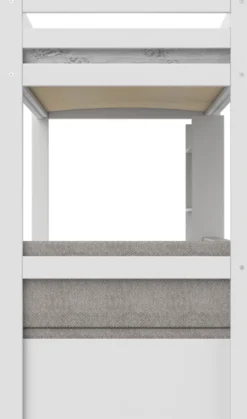 Lifetime Elements Hochbett Study & Relax 90x200cm mit Rollboden weiß