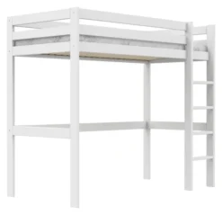Lifetime Elements Hochbett 90x200cm mit Rollboden weiß